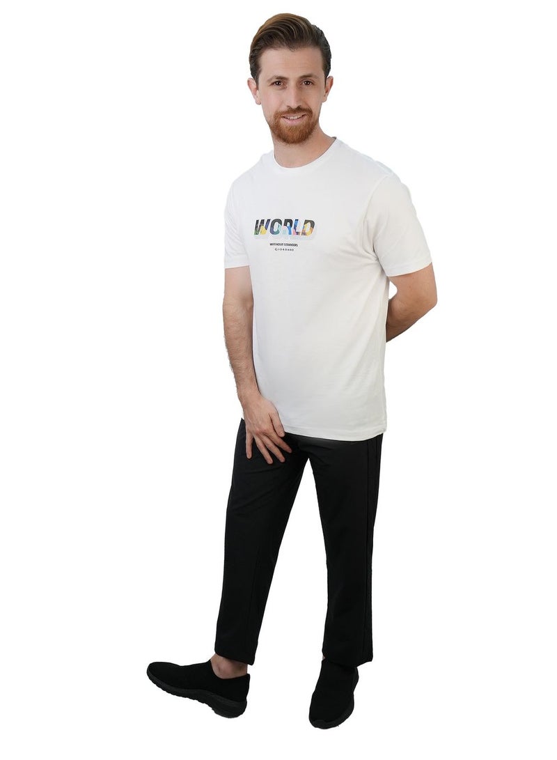 GIORDANO Men's Slim Fit Cotton Jersey Crew Neck Print Tee | WWS Graphic - Image 2